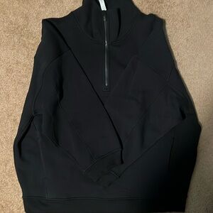 lululemon athletica Black Half-Zip Hoodie Sweatshirt